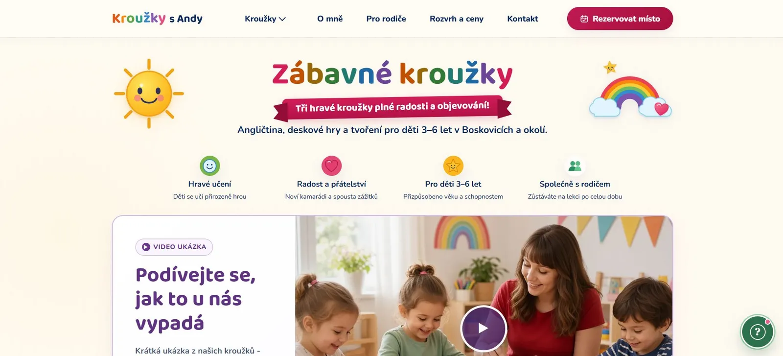 Kroužky s Andy | Dětské kroužky Boskovice